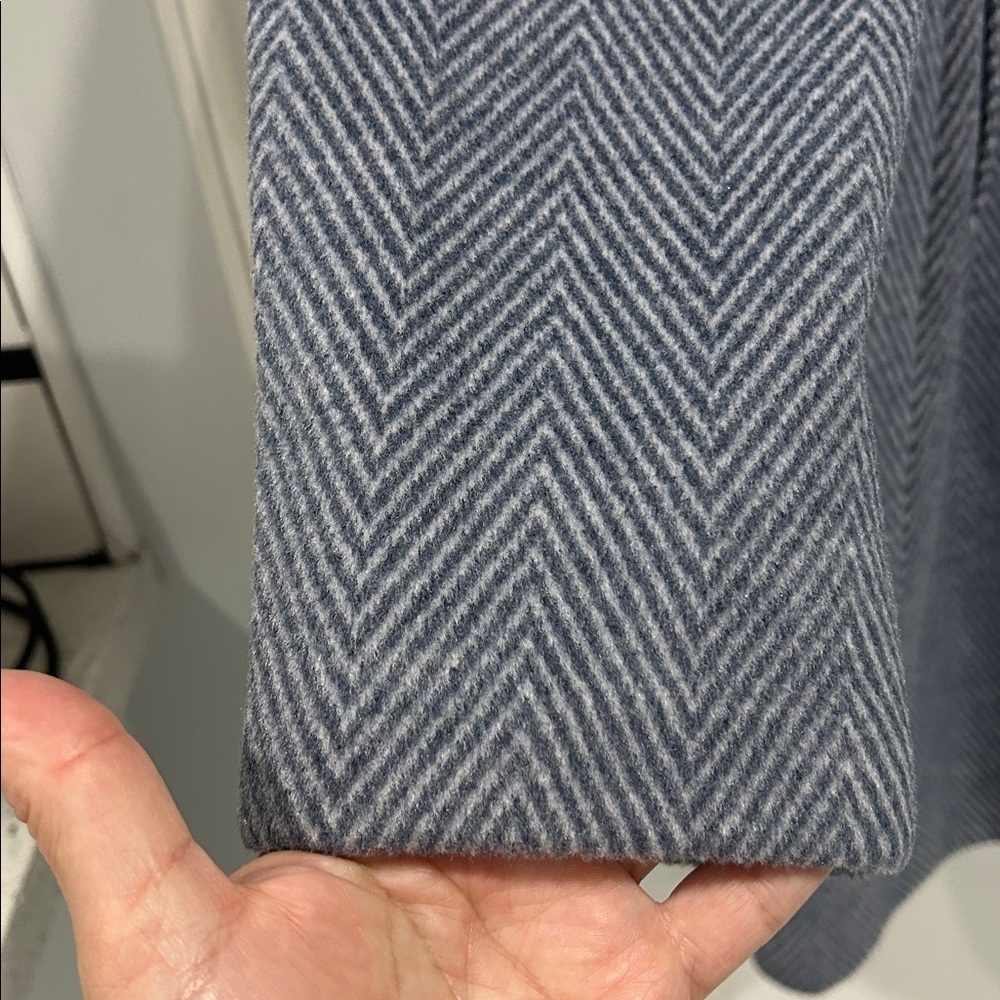 NWT J. Crew Plus Herringbone Topcoat in Hazy Chevron Shades of Gray - Size 18 - Picture 6 of 11